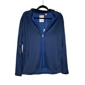 NWT Buki brand destination full zip jacket in navy blue size large
